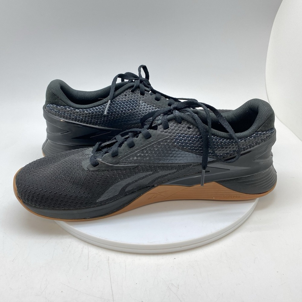 Reebok Sneakers Mens 10.5 Nano 3X Black Cross Training Athletic Gym Shoes - Picture 7 of 10